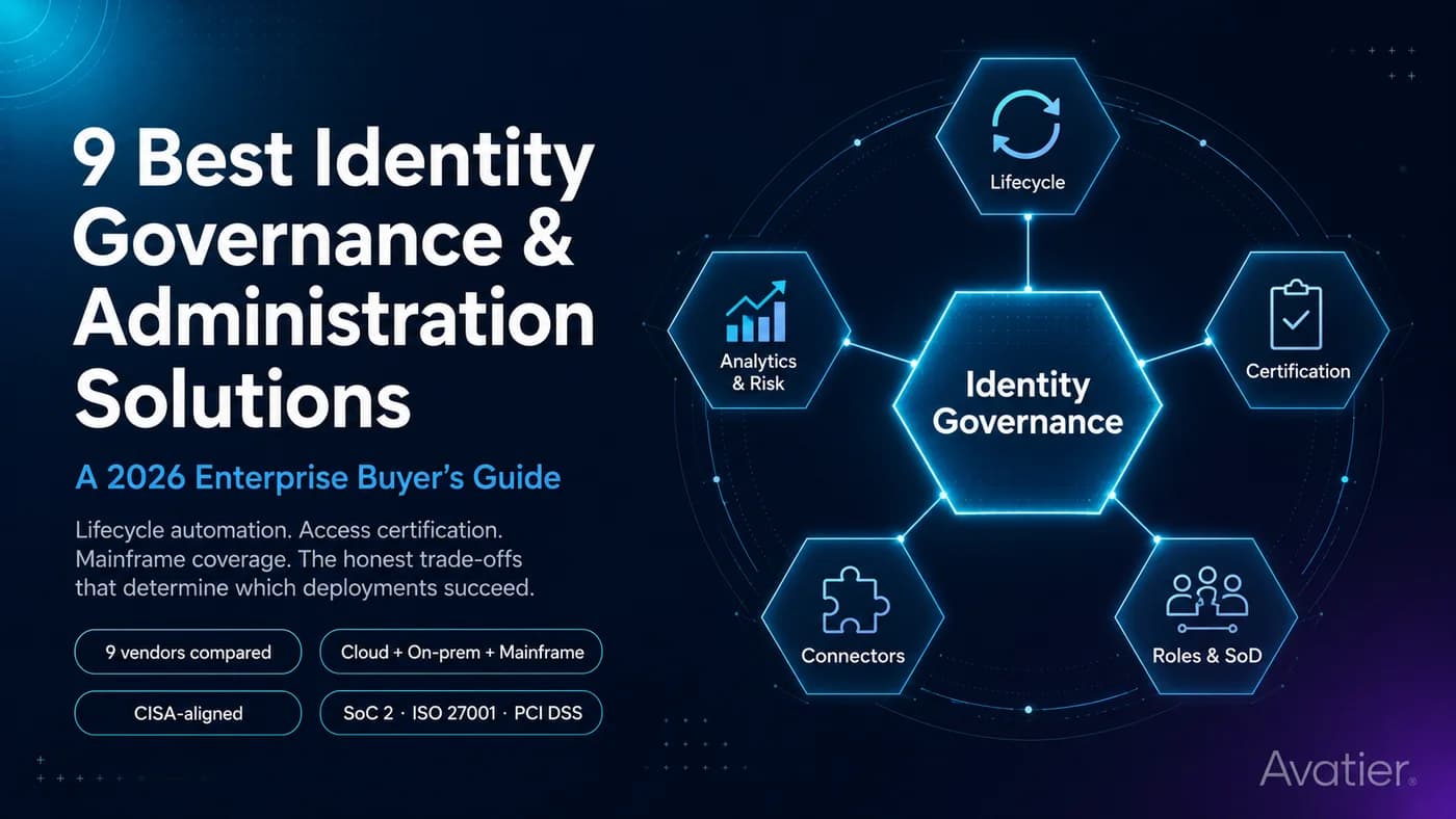 The 2026 enterprise buyer's guide to identity governance and administration — nine platforms compared on lifecycle automation, access certification, role engineering, segregation-of-duties enforcement, and the architectural choices that determine which deployments survive a cloud-wide breach.