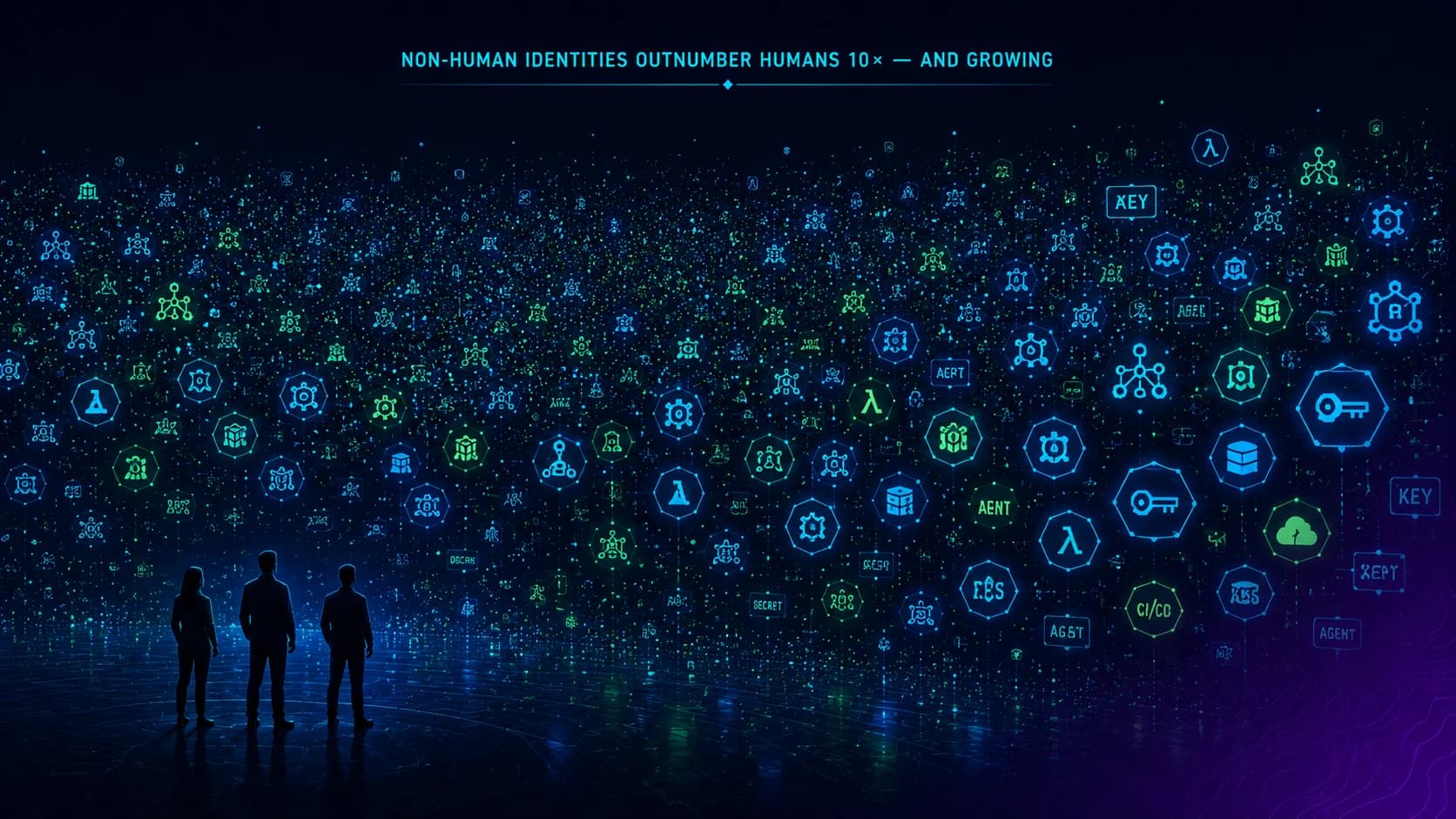 Service Account Governance and Non-Human Identity for enterprise 2026 — covering the NHI category (service accounts, workload identities, API credentials, automation agents, AI agent identities), the governance gaps where credentials live in config files and orphaned scripts, the workload identity federation patterns (Kubernetes service tokens, AWS IAM roles, Azure managed identities), and the architecture that brings NHI under the same lifecycle discipline as human identities.