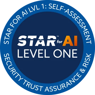 CSA STAR AI Level 1 CSA STAR AI Level 1 — Avatier compliance attestation